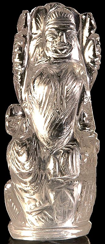 Goddess Lakshmi (Carved in Crystal)