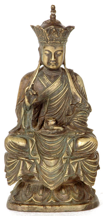 Japanese Buddha with the Crown of Five Dhyani Buddhas
