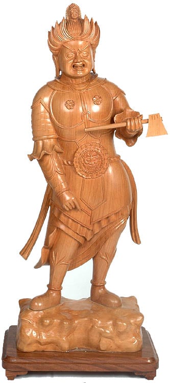 Japanese Wrathful Guardian with Axe