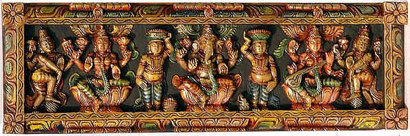 Lakshmi Ganesha and Saraswati Panel