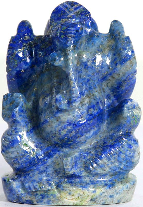 Lord Ganesha in Lapis Lazuli