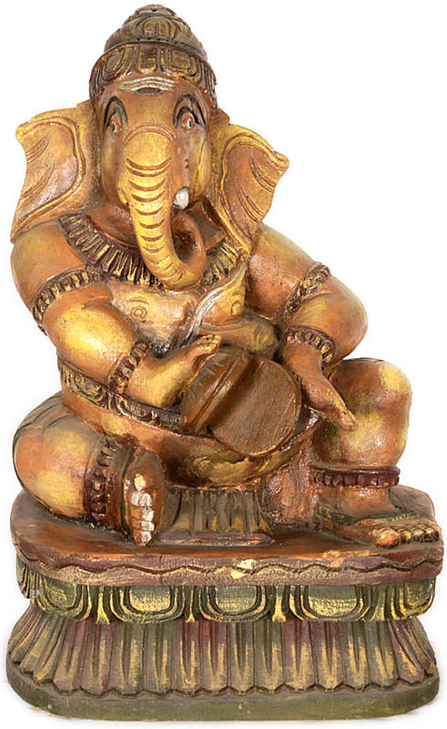 Lord Ganesha Playing Cymbals