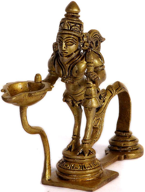 Lord Garuda with Lamp and Bell