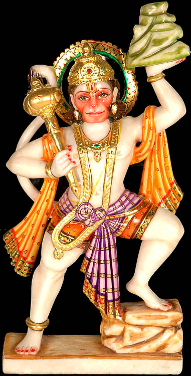 Lord Hanuman with Mount Sanjeevani