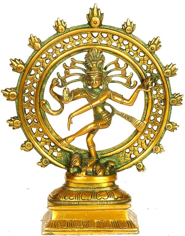 9" Lord Shiva Nataraja In Brass | Handmade | Made In India