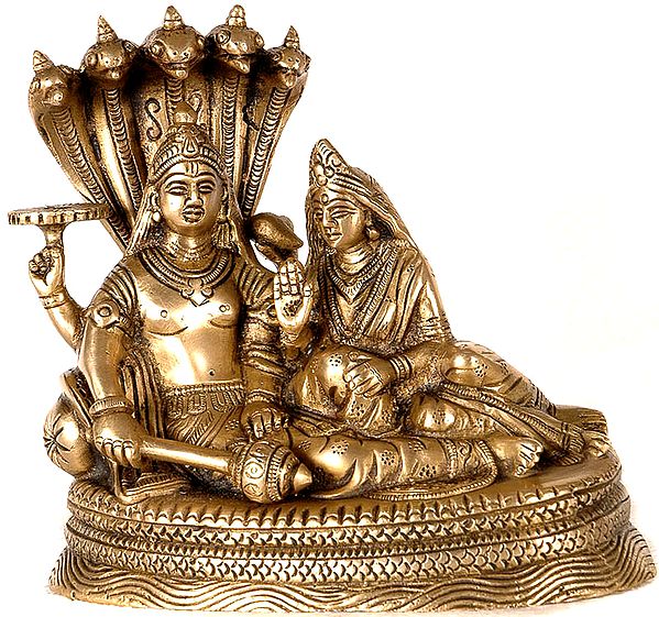 Lord Vishnu with Lakshmi on Sheshnag
