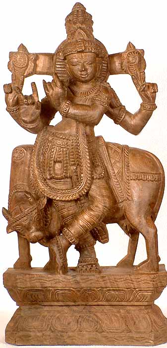 Madan Gopala with Cow