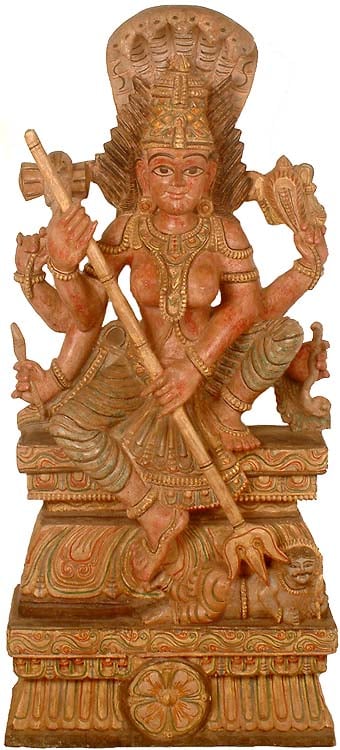 Durga in Ferocious Form Subduing Apasmara
