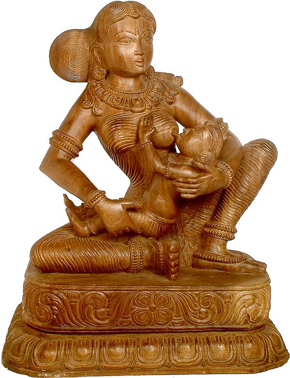 Joy of Motherhood (Mother and Child in Wood)