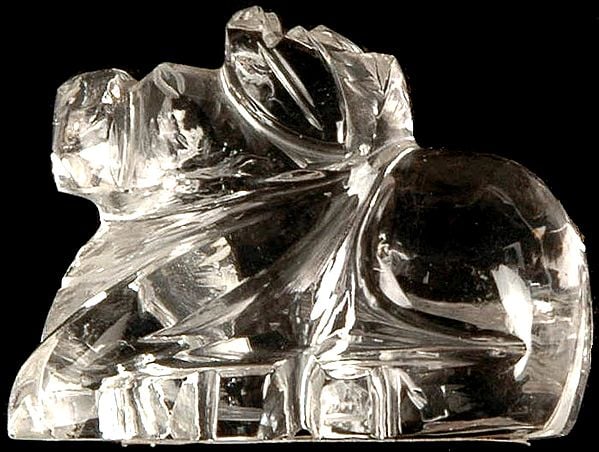 Nandi: The Vehicle of Lord Shiva (Carved in Crystal)