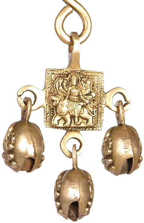 Goddess Durga Hanging Bells with Ganesha on Ghungroos