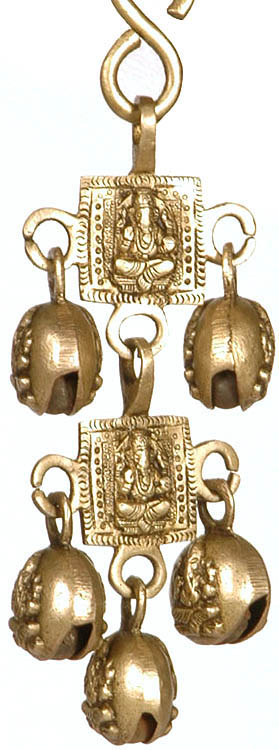 9" Ganesha Bell in Brass | Handmade | Made in India