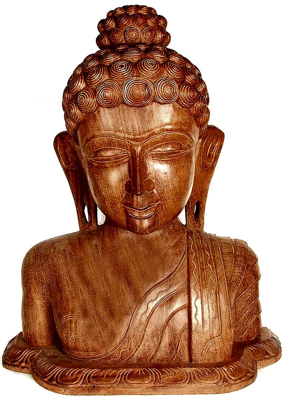 Buddha’s Bust in Wood