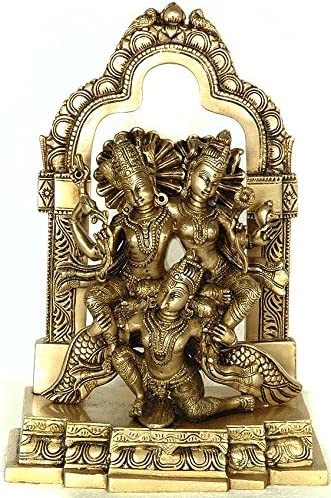 12" Lakshmi-Narayana on Garuda In Brass | Handmade | Made In India