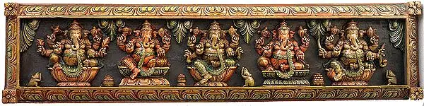Pancha Ganesha Panel
