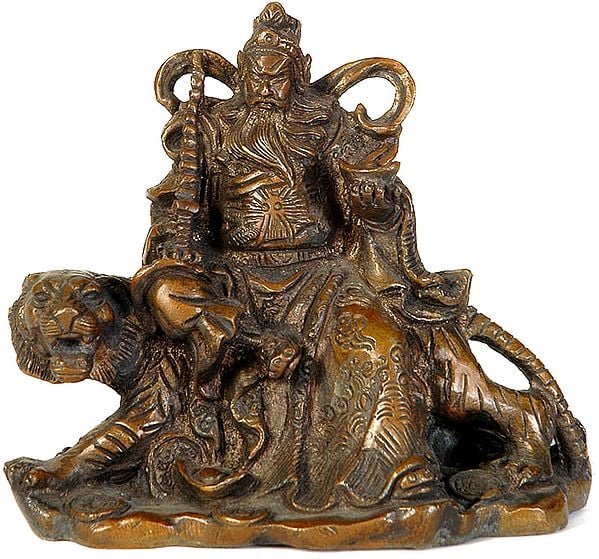 4" Tsai Shen Yeh Statue In Brass | Handmade | Made In India