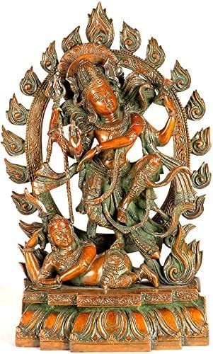 15" Dancing Shiva In Brass | Handmade | Made In India