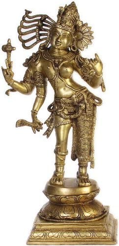 20" Ardhanarishvara (Shiva Shakti) in Brass | Handmade | Made In India
