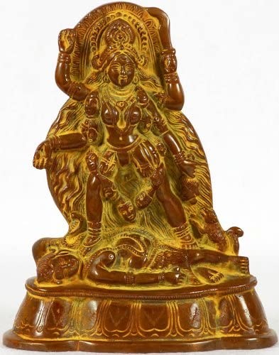 7" Mother Goddess Kali Idol in Brass | Handmade | Made in India