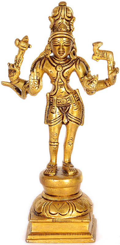 6" Lord Shiva as Pashupatinath In Brass | Handmade | Made In India
