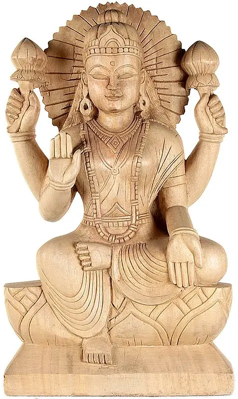 Goddess Lakshmi Holding Two Lotus Buds