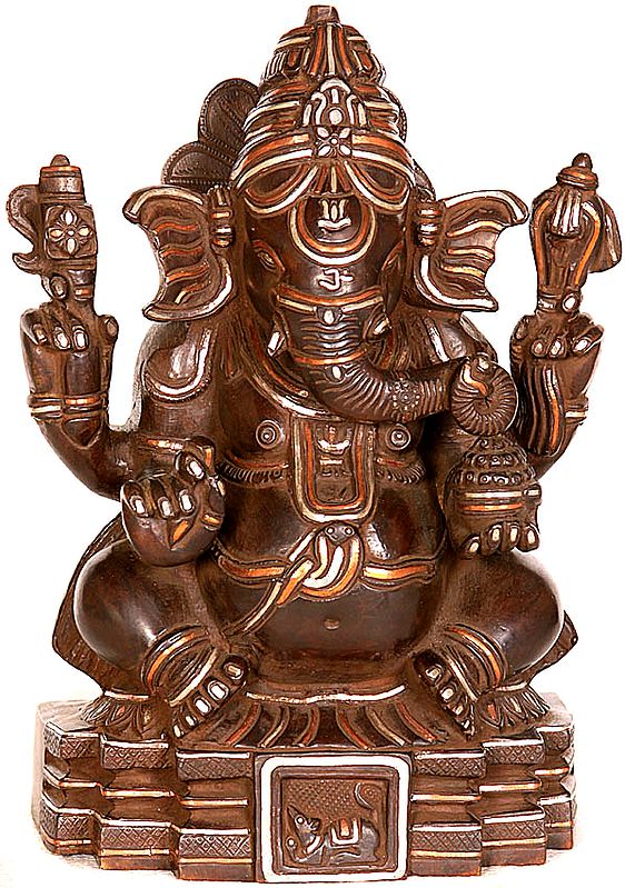 Four-Armed Ganesha Seated in Royal Ease Posture