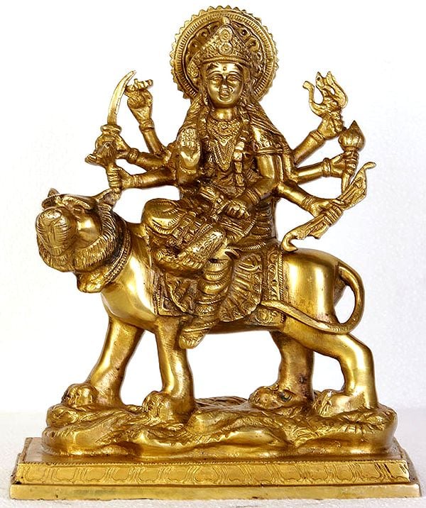 Eight-armed Durga on Her Mount