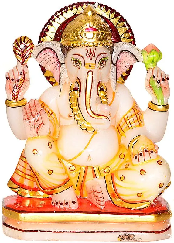 Four Armed Seated Ganesha
