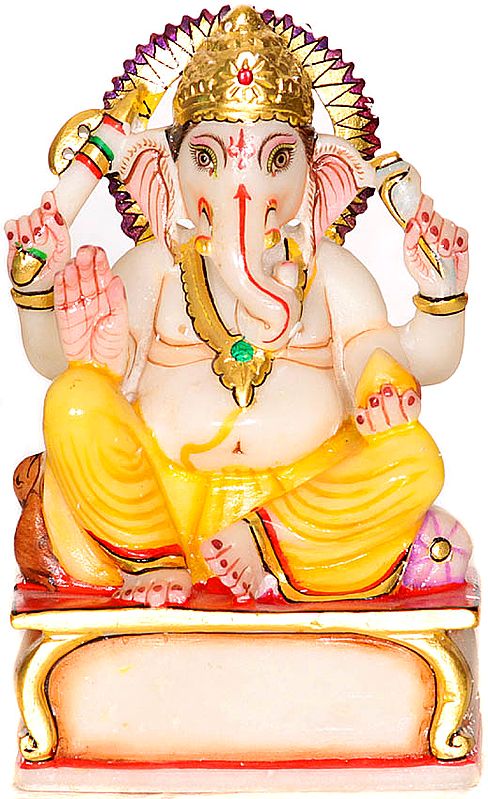 Lord Ganesha Seated in Royal Ease Posture