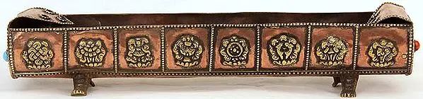 Ashtamangala Incense Holder with Stand