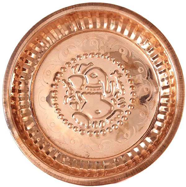 Small Puja Plate with Shri Ganesha's Image