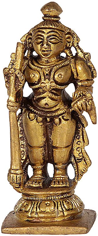 3" A Hindu Tantric Deity Small Sculpture in Brass | Handmade | Made in India