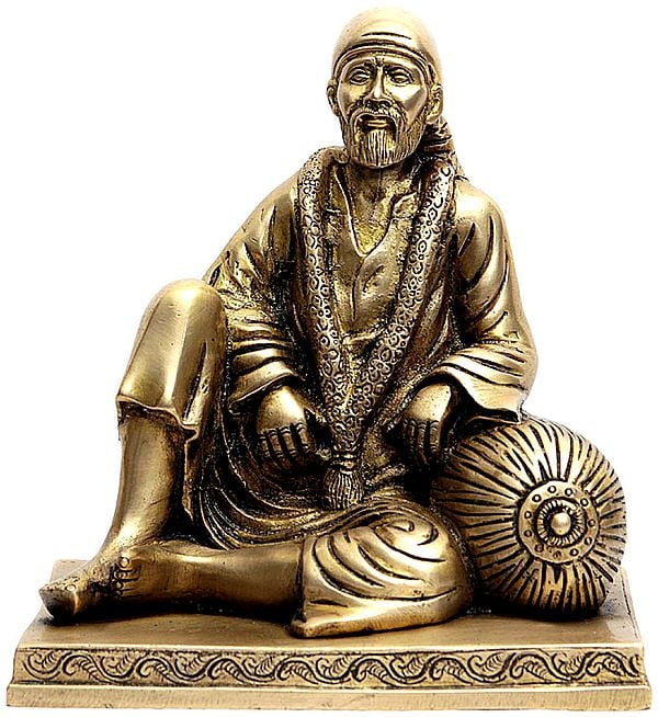 6" Shirdi Sai Baba In Brass | Handmade | Made In India