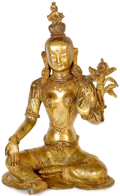 Savior Goddess Green Tara - Buddhist Statue