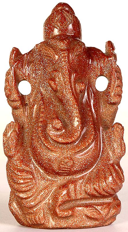 Seated Ganesha (Carved in Sunstone)