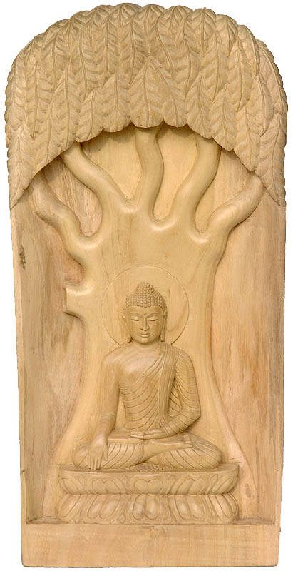 Shakyamuni Invoking the Earth Goddess Under Bodhi Tree by Bhumisparsha-Mudra to Witness to the Supreme Enlightenment