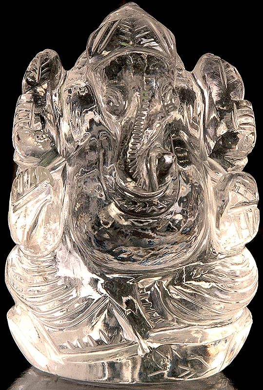 Shri Ganesha Anugraha Murti (Carved in Crystal)
