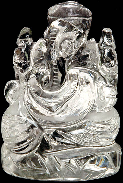 Shri Ganesha Carved in Crystal