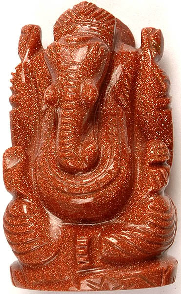 Shri Ganesha Carved in Sunstone