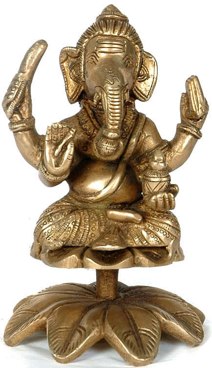 Shri Ganesha on Lotus