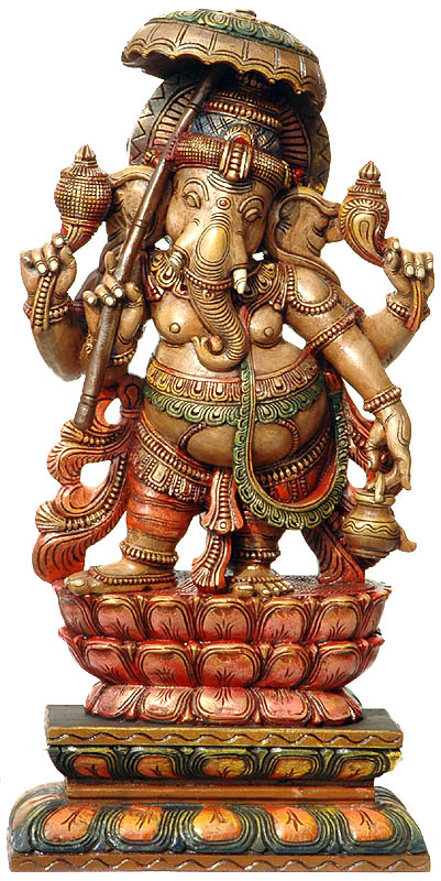 Umbrella-Carrying Dancing Ganesha