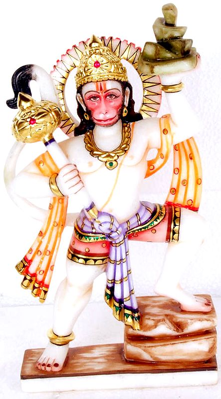 Shri Hanumanji Carrying Sanjeevani Mountain