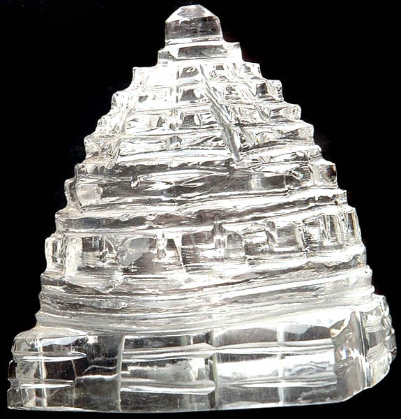 Shri Yantra Carved in Crystal