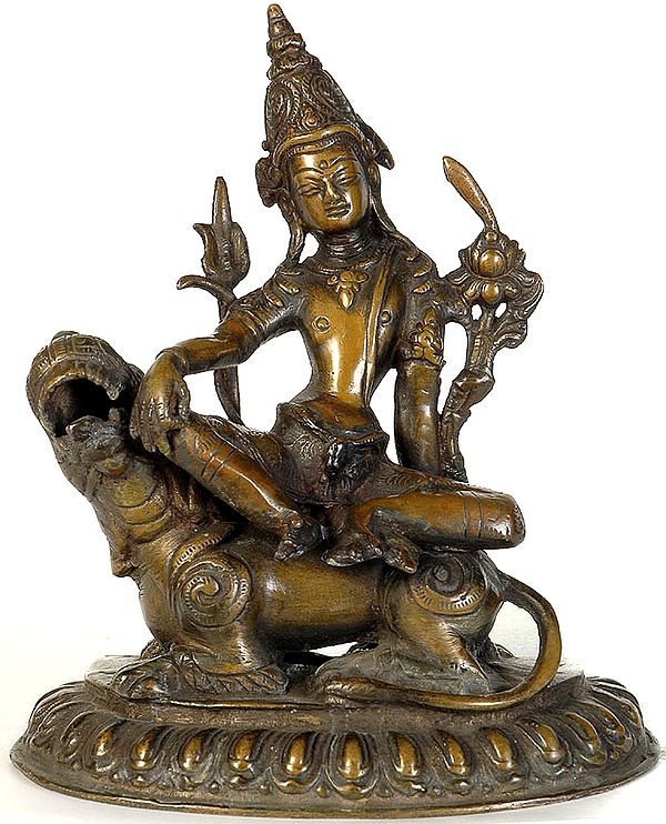 (Tibetan Buddhist Deity) Simhanada Manjushri