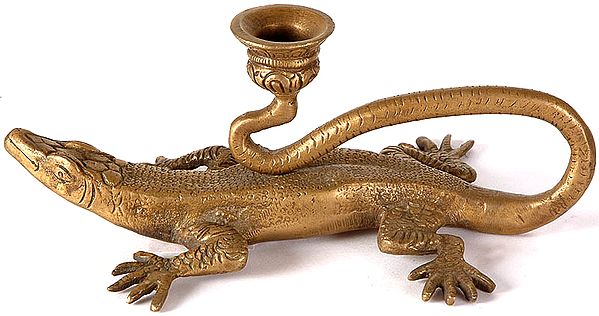 Tantric Lizard Candle Stand