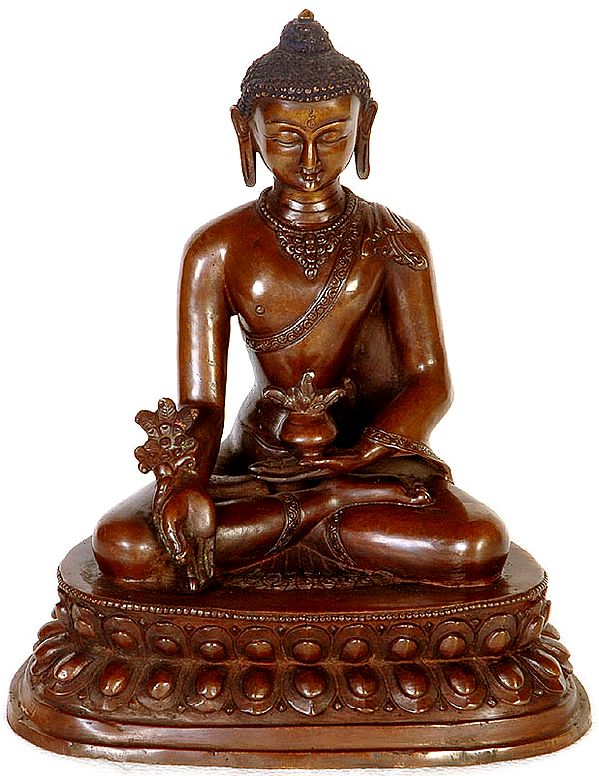 The Medicine Buddha Seated on Double-petalled Lotus Seat
