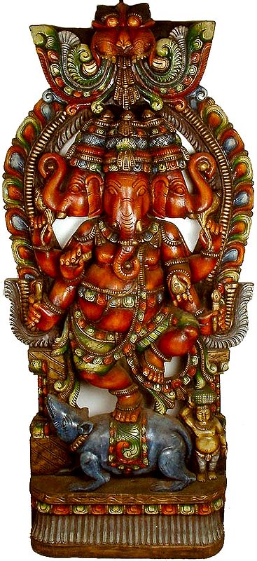 Three-Faced Dancing Ganesha