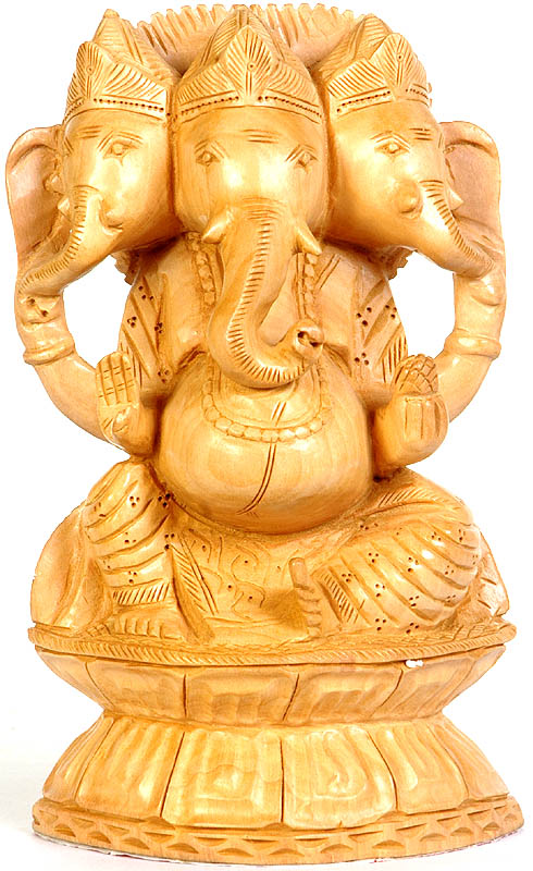 Three-Headed Seated Ganesha