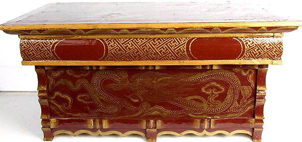 Tibetan Altar Desk with Dragon