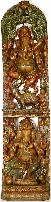 Two Dancing Ganeshas